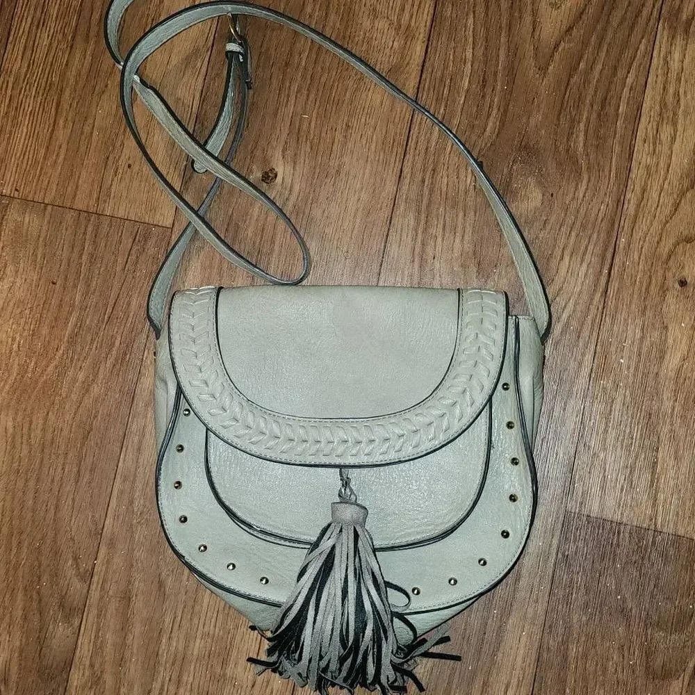 Steve Madden Gray Saddle Bag Purse